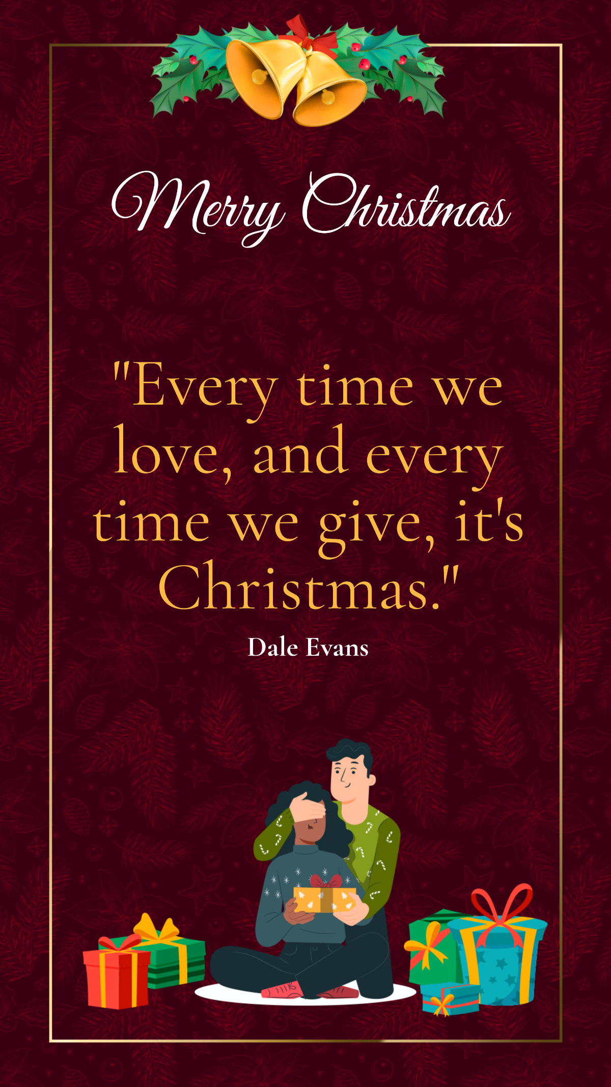 Free Romantic Christmas Quote Template