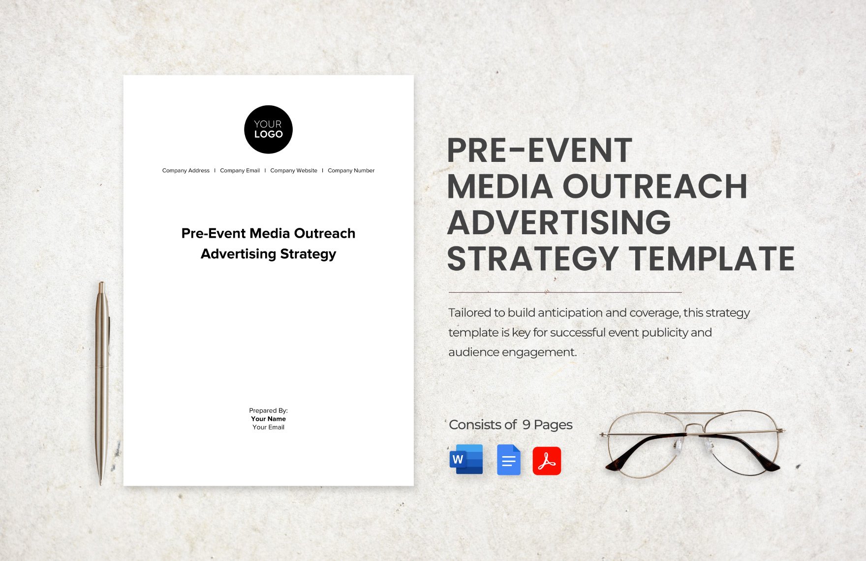 Free Pre-Event Media Outreach Advertising Strategy Template in Word, Google Docs, PDF