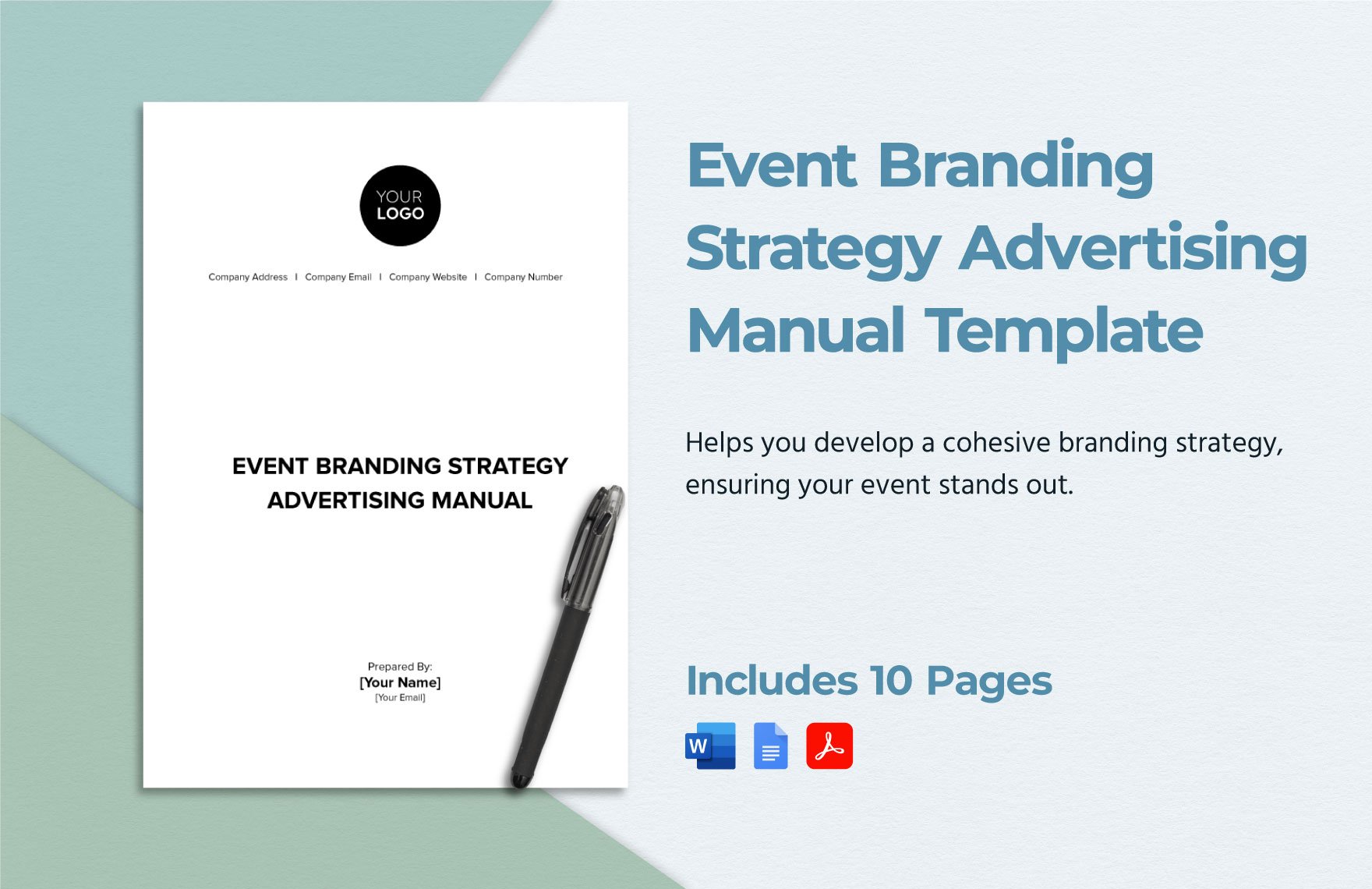 Event Branding Strategy Advertising Manual Template