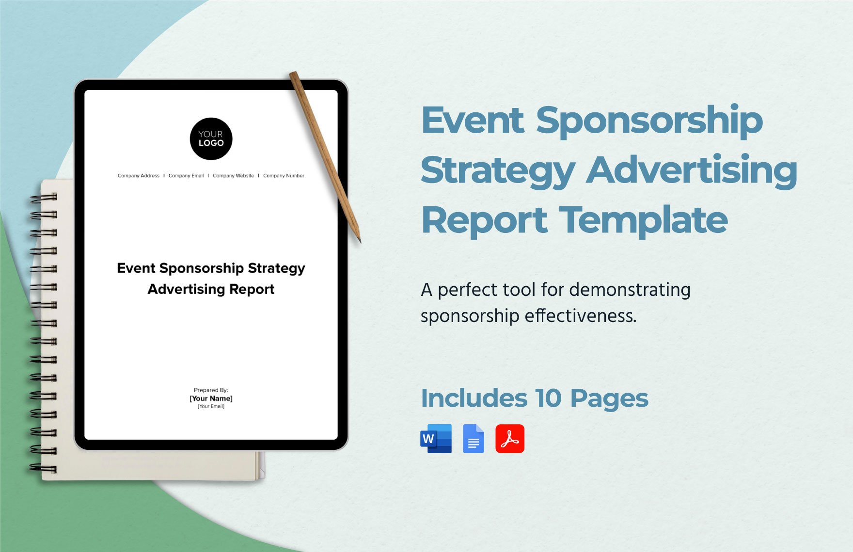 Event Sponsorship Strategy Advertising Report Template in Word, Google Docs, PDF