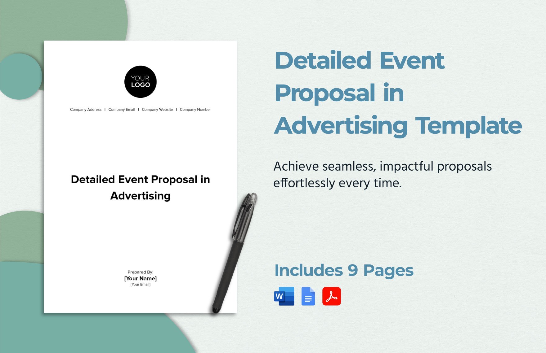 Detailed Event Proposal in Advertising Template in Word, Google Docs, PDF