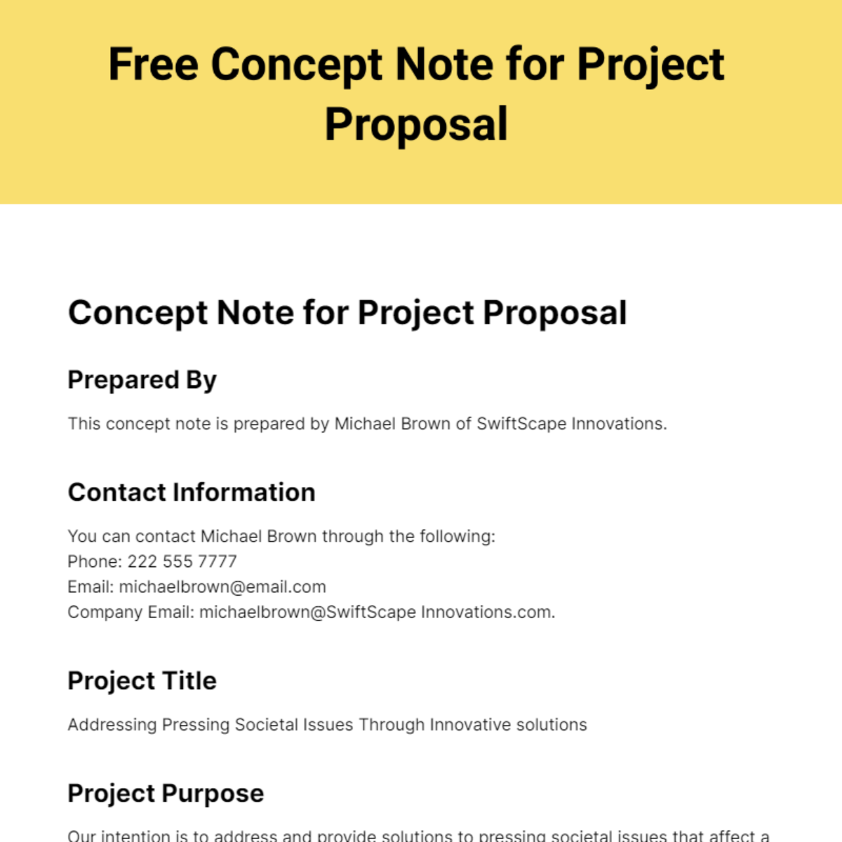 FREE Concept Note Templates Examples Edit Online Download 