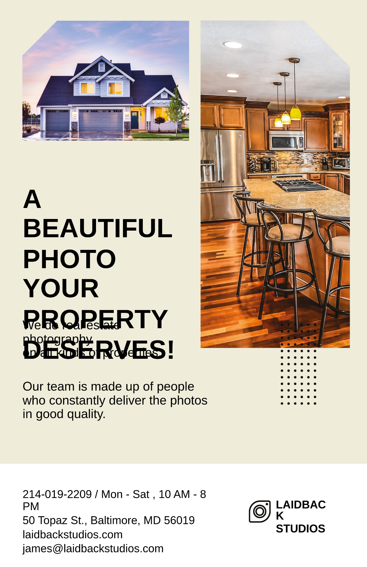Real Estate Photography Poster Template