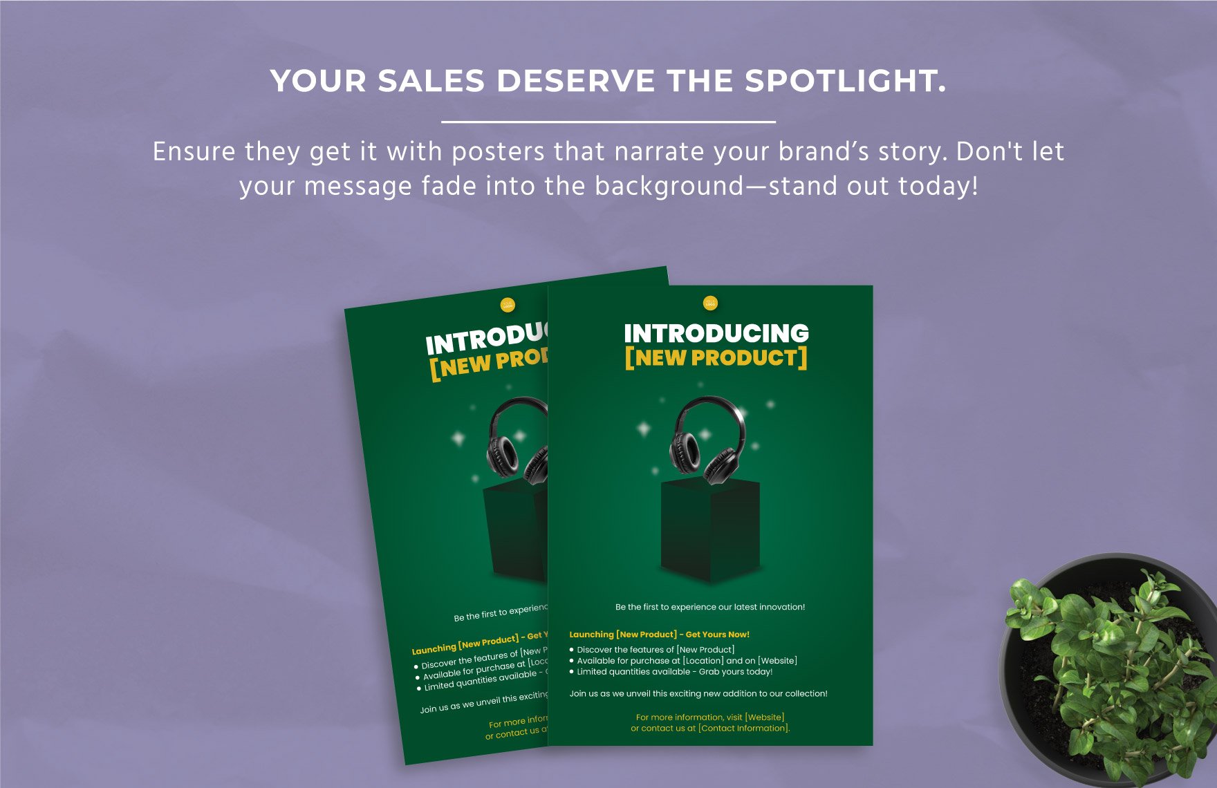 Sales New Product Launch Poster Template