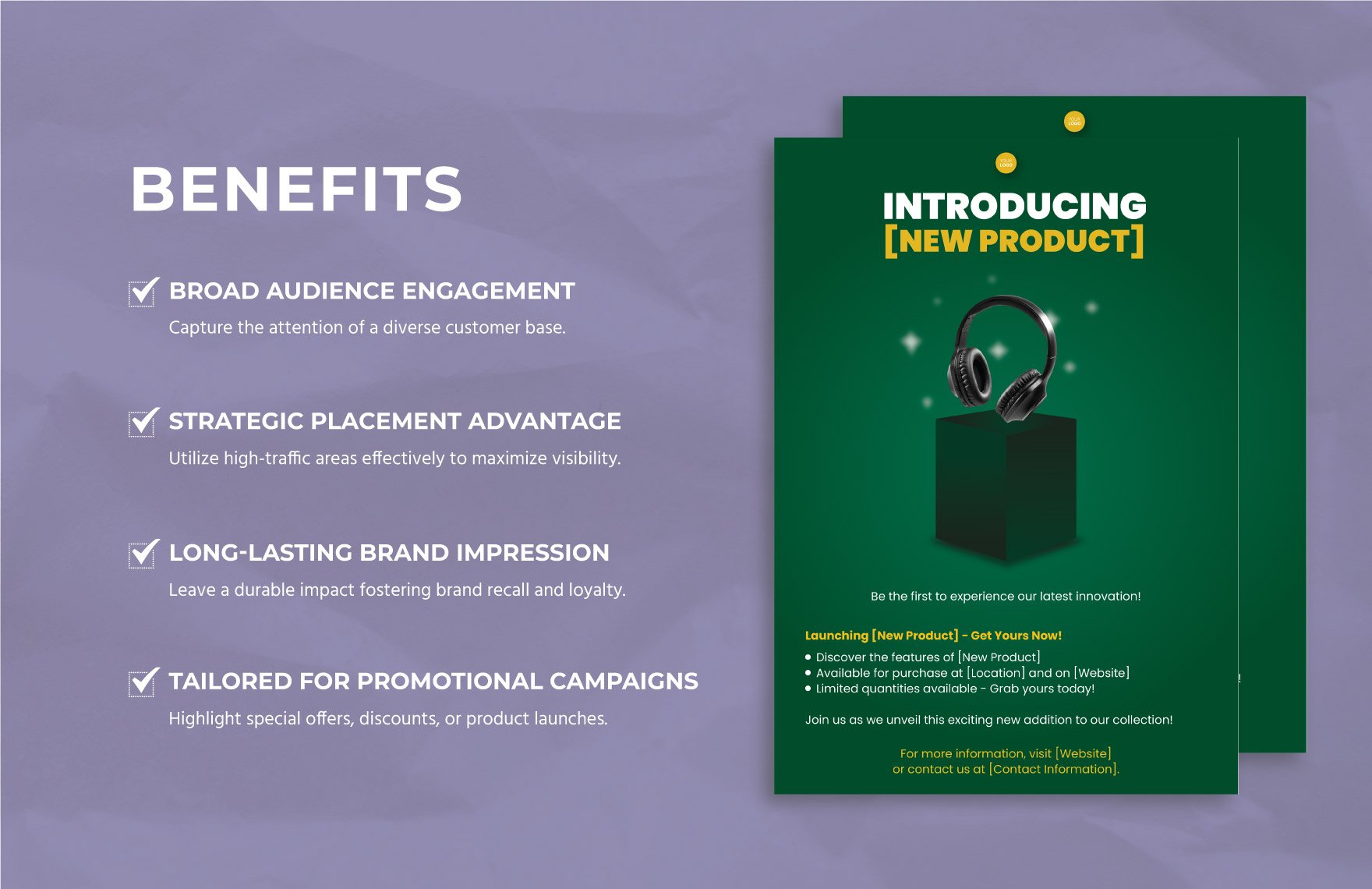 Sales New Product Launch Poster Template