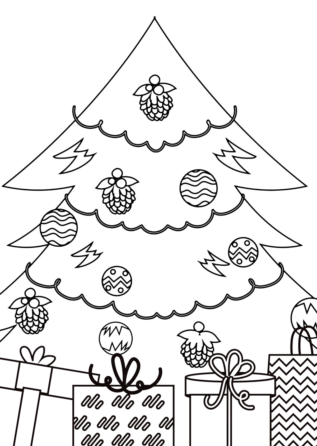 Free Christmas Drawing Template
