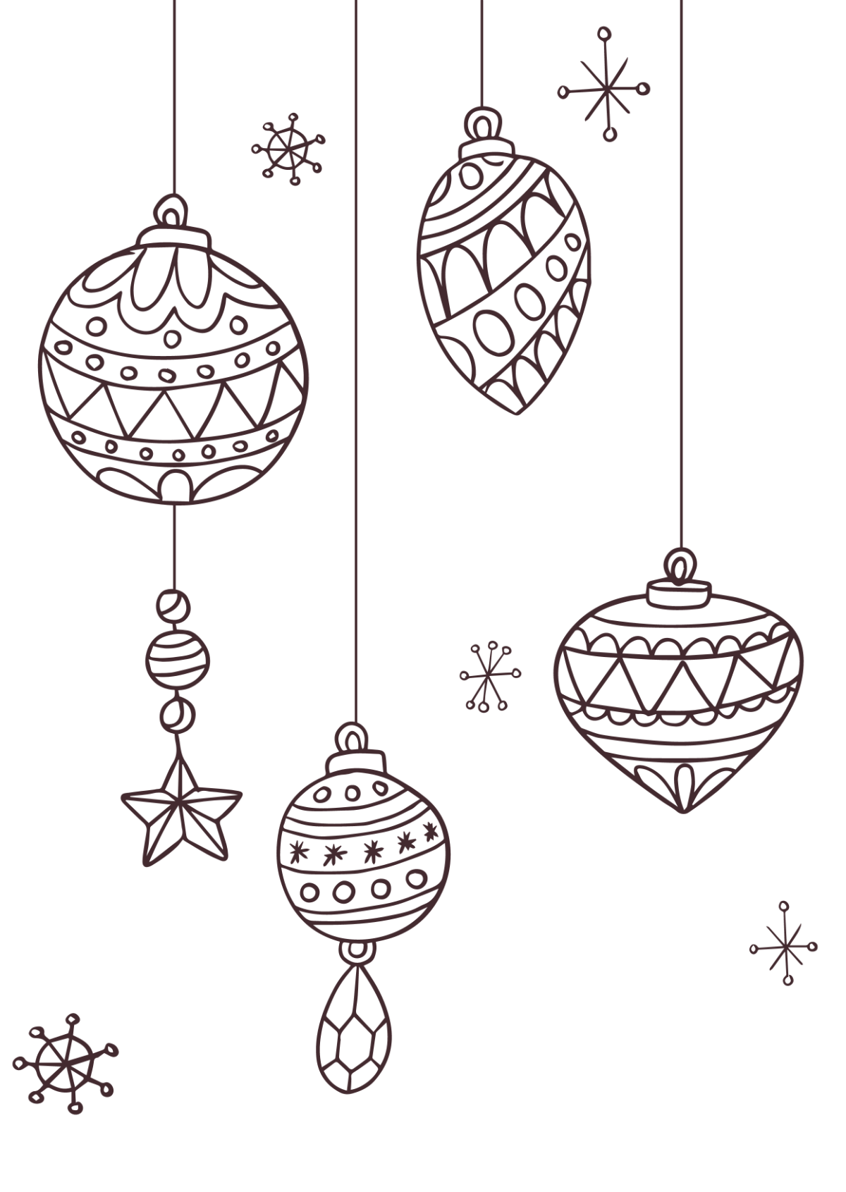 Aesthetic Christmas Drawing Template