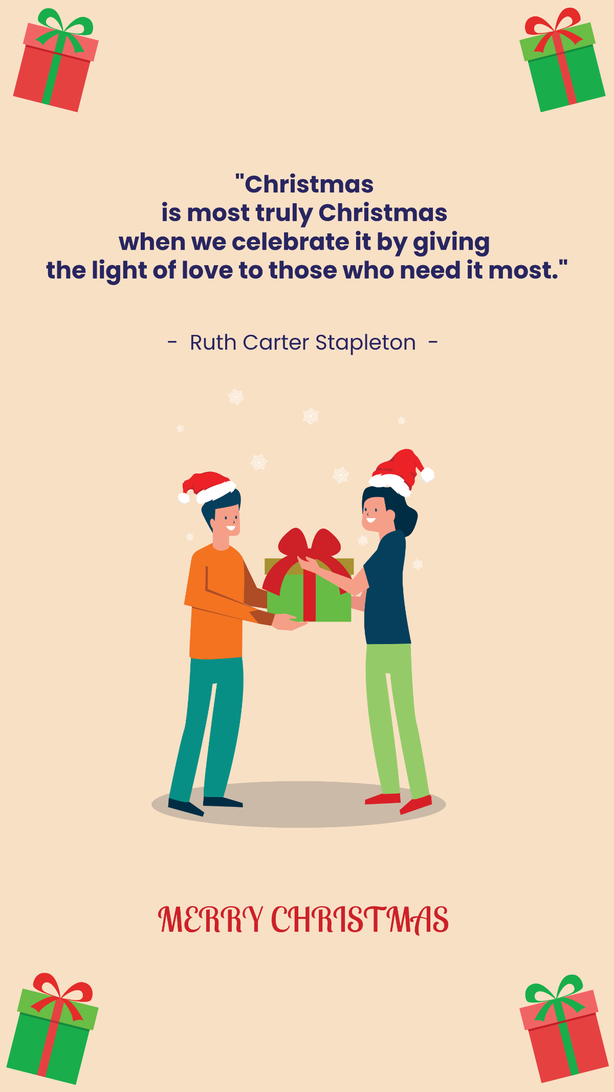 Christmas Quote For Friends Template
