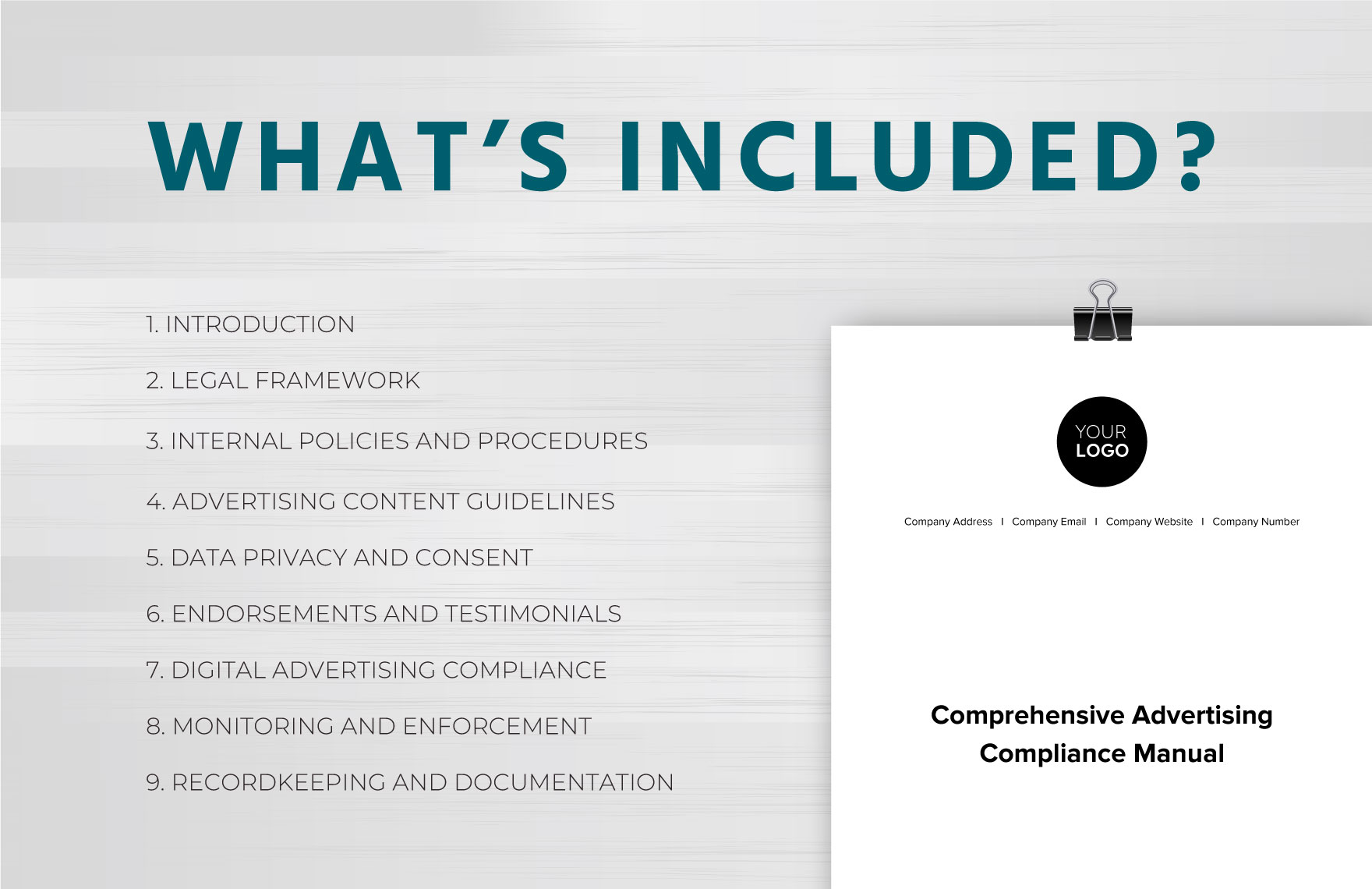 Comprehensive Advertising Compliance Manual Template