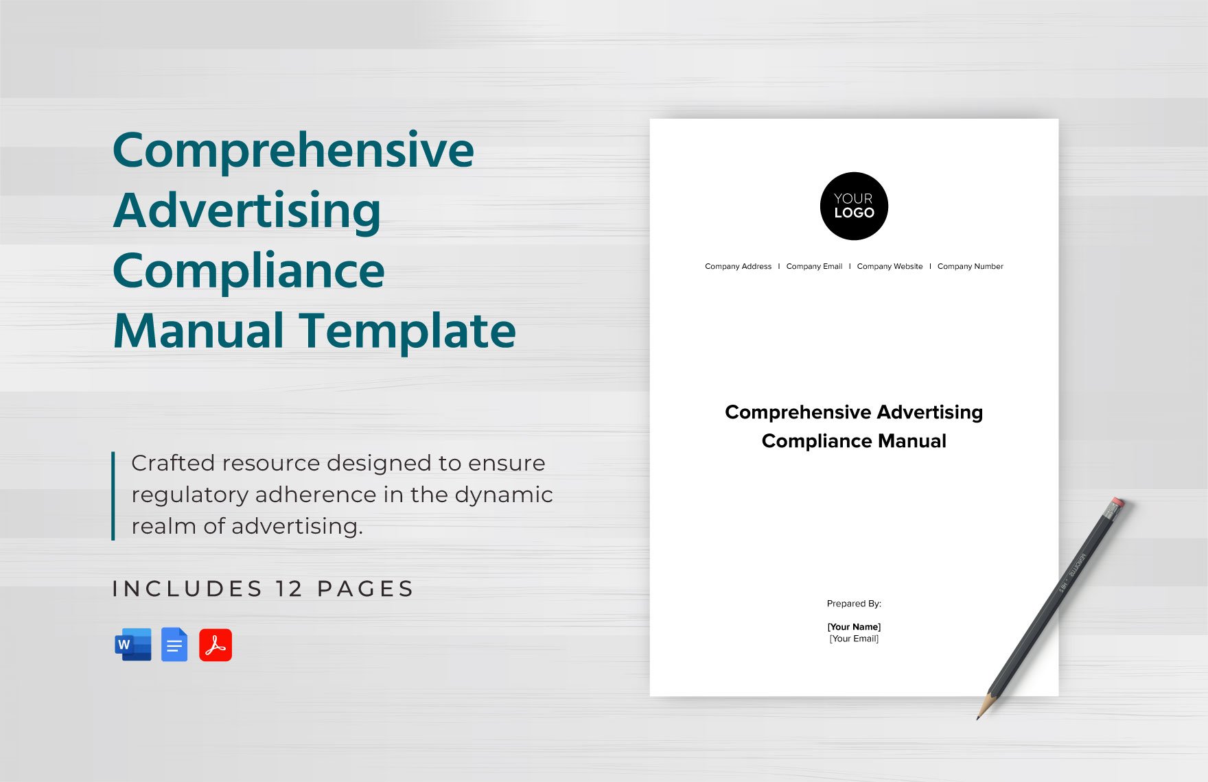 Comprehensive Advertising Compliance Manual Template in Word, Google Docs, PDF