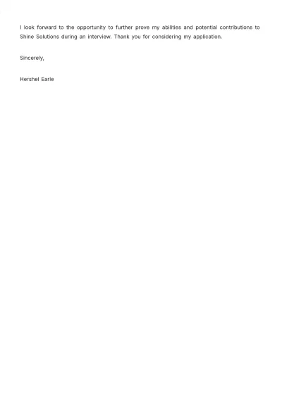 Free General Cleaner Cover Letter Template to Edit Online