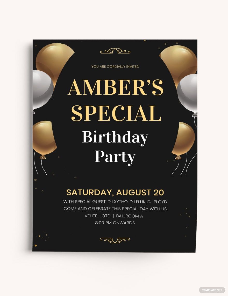 Special My Birthday Flyer Template