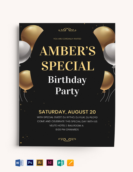 Birthday Flyer Template in Word - FREE Download | Template.net