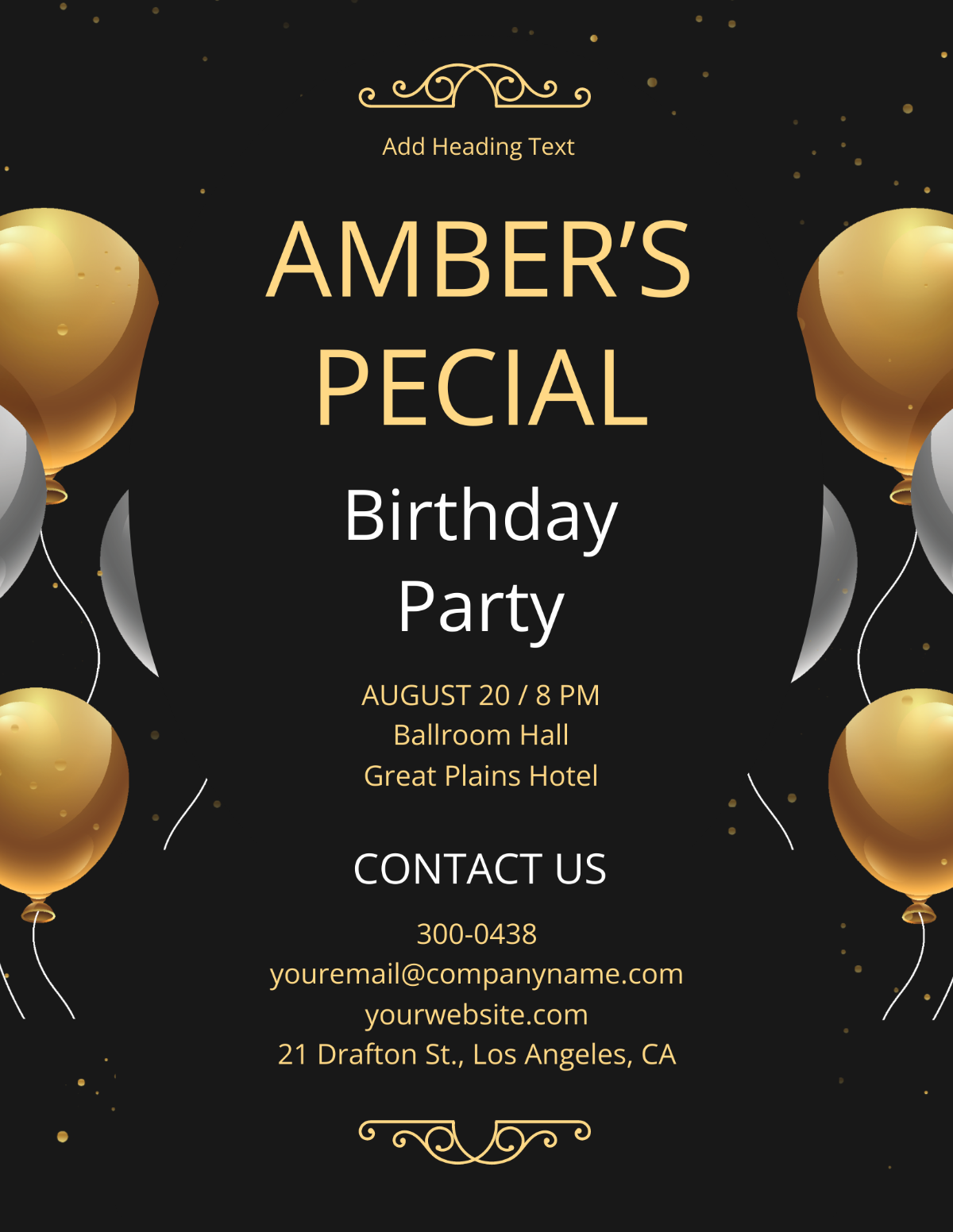 Free Special My Birthday Flyer Template