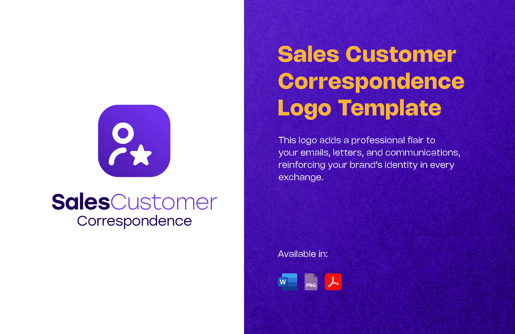 Sales Customer Correspondence Logo Template