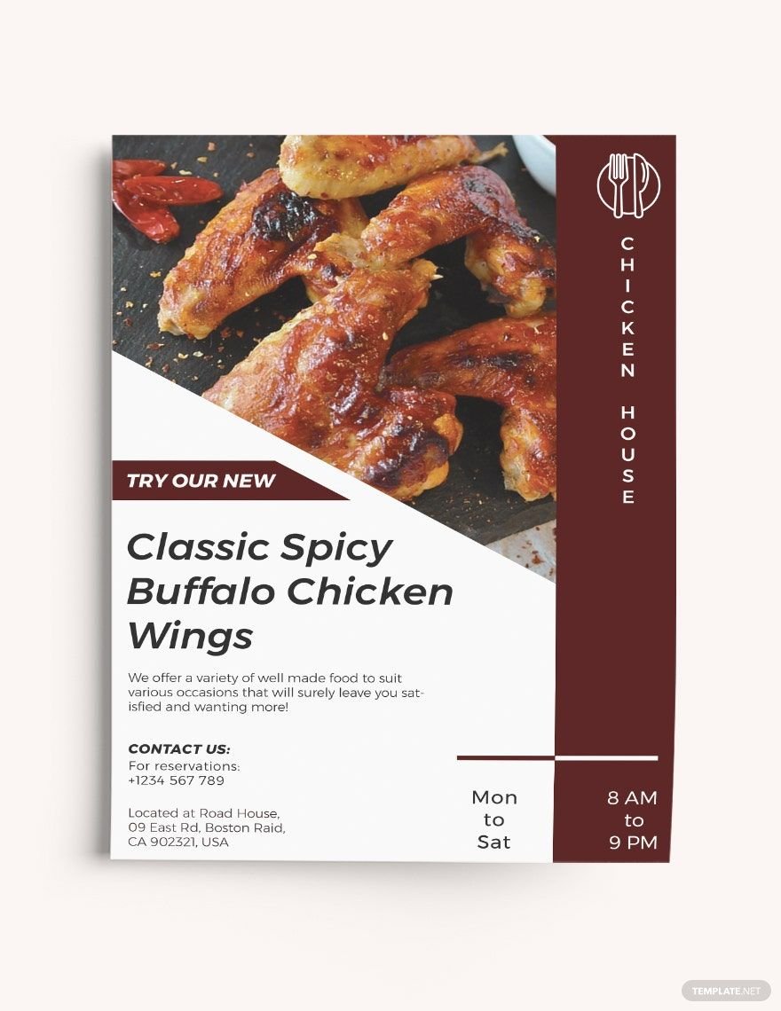 Spicy Chicken Restaurant Flyer Template