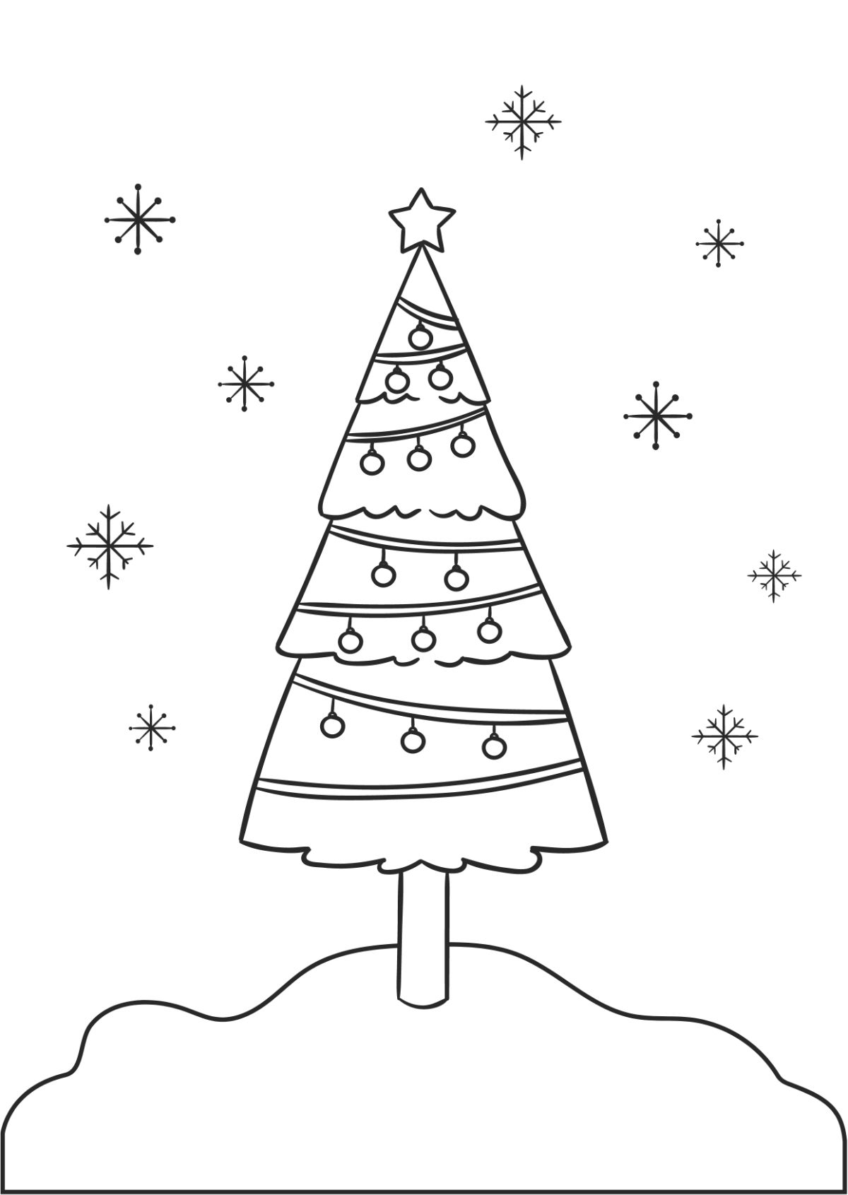 Free Cool Christmas Drawing Template