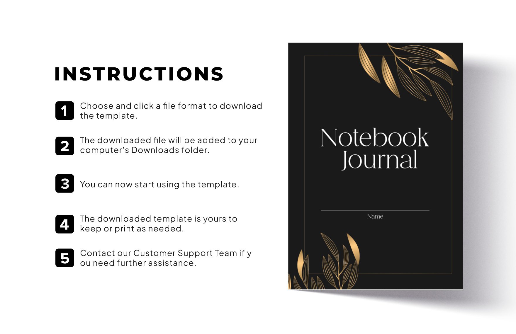 Elegant Notebook Journals Template