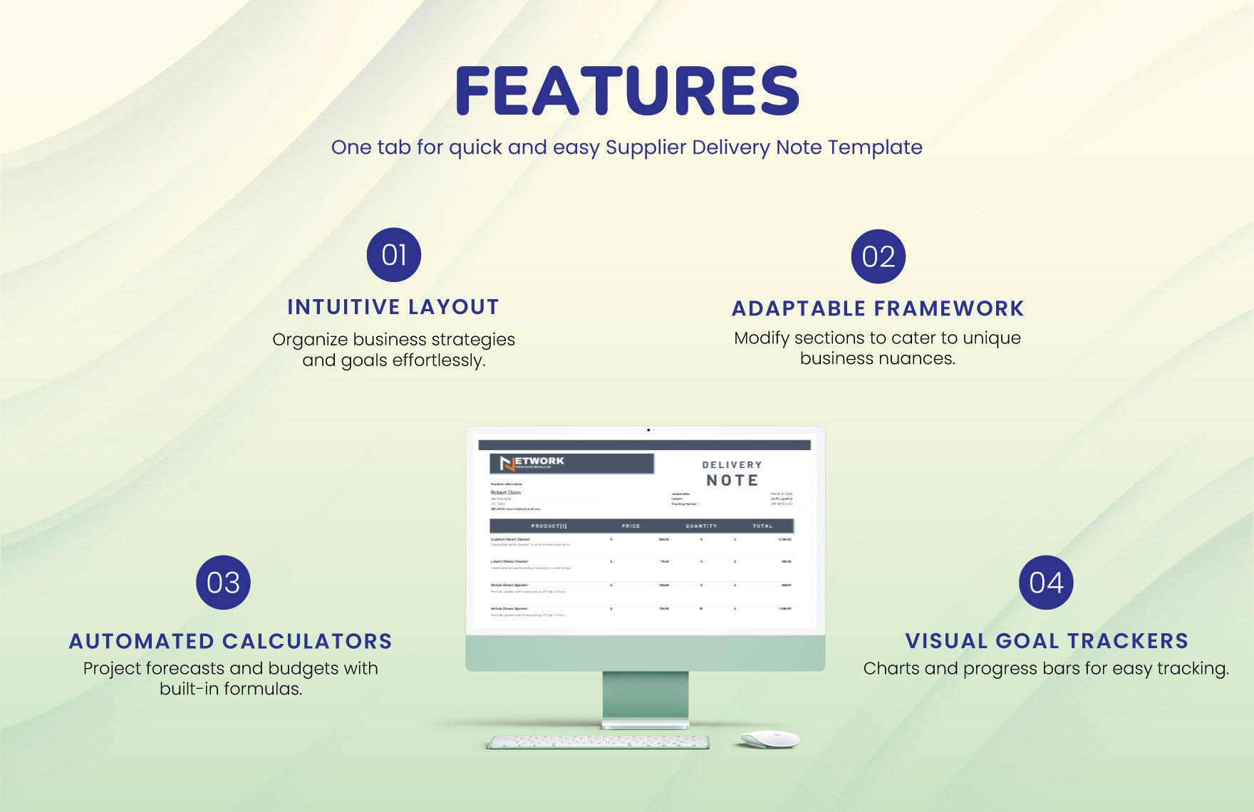 Supplier Delivery Note Template