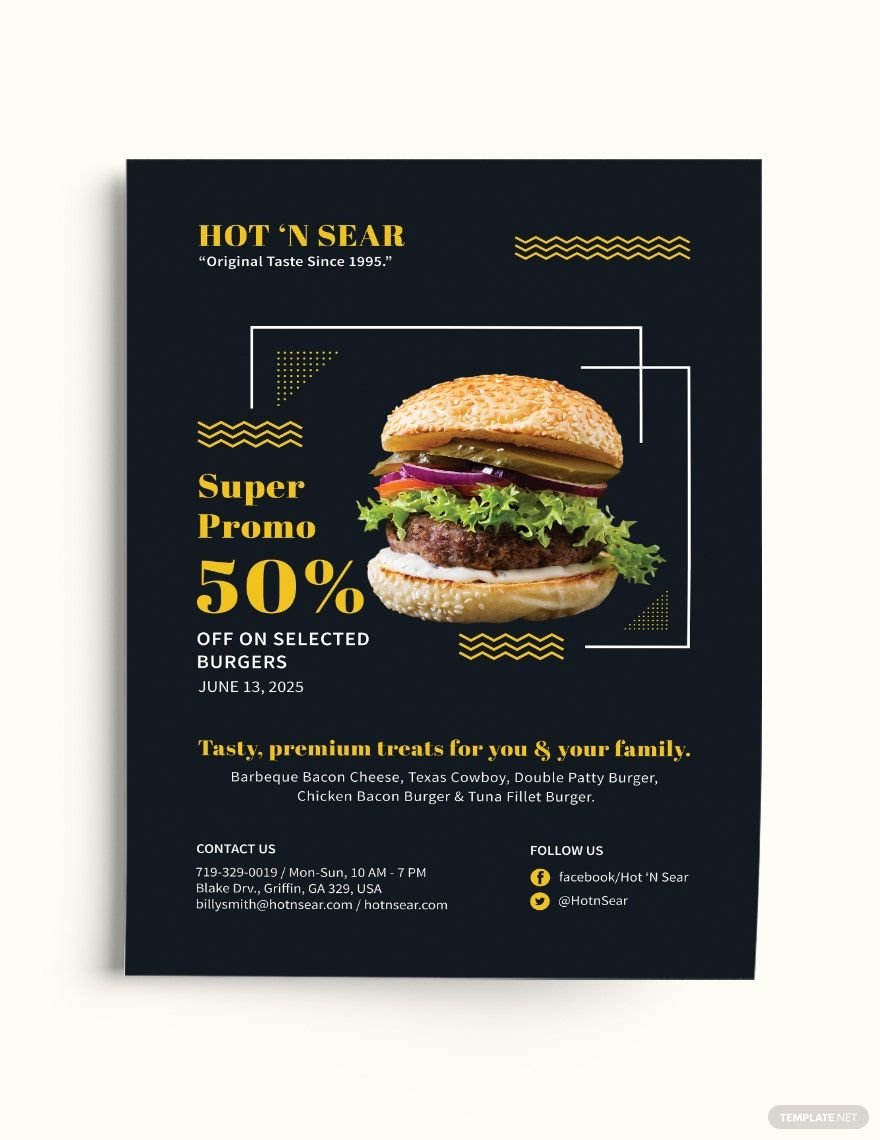 Free Super Burger Flyer Template