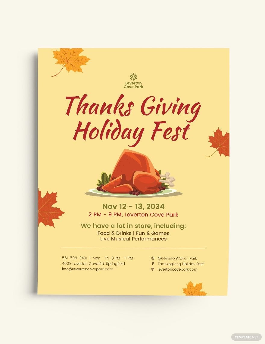 Thanks Giving Holiday Flyer Template