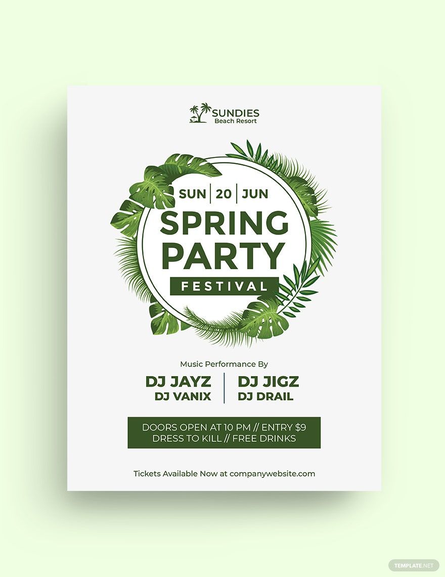 Tropical Festival Party Flyer Template