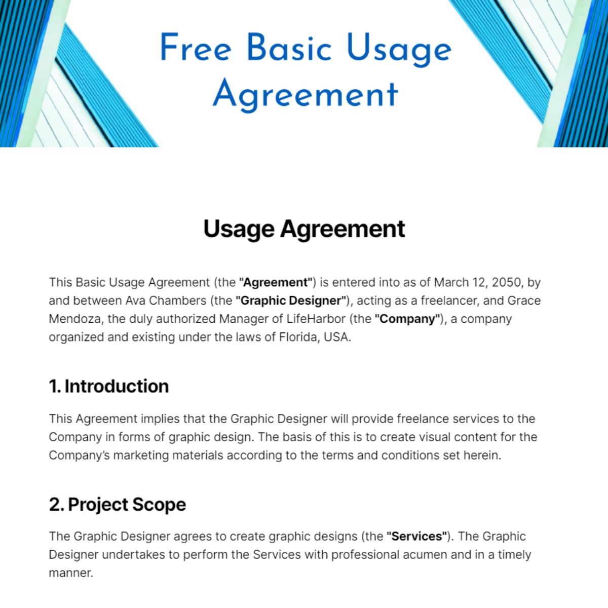 Basic Usage Agreement Template - Edit Online & Download