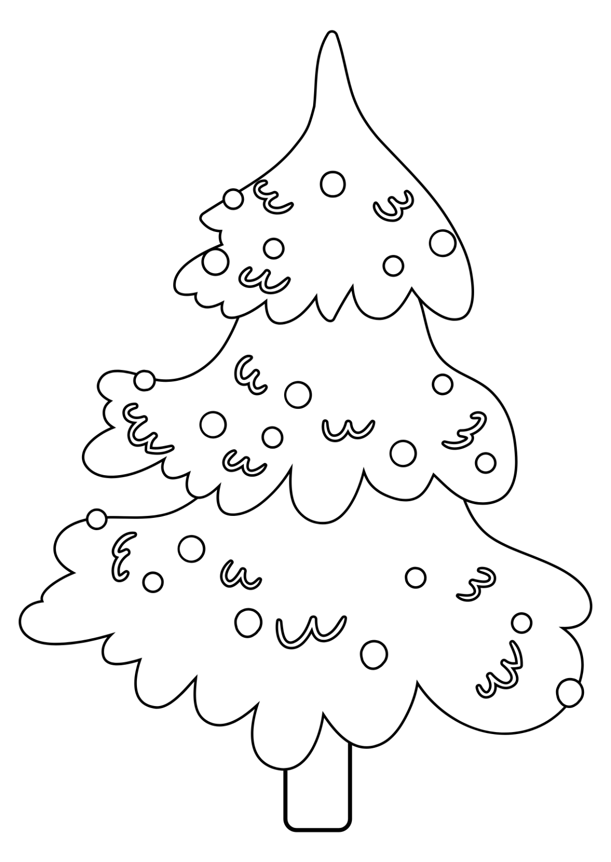 Free Christmas Tree Drawing Template