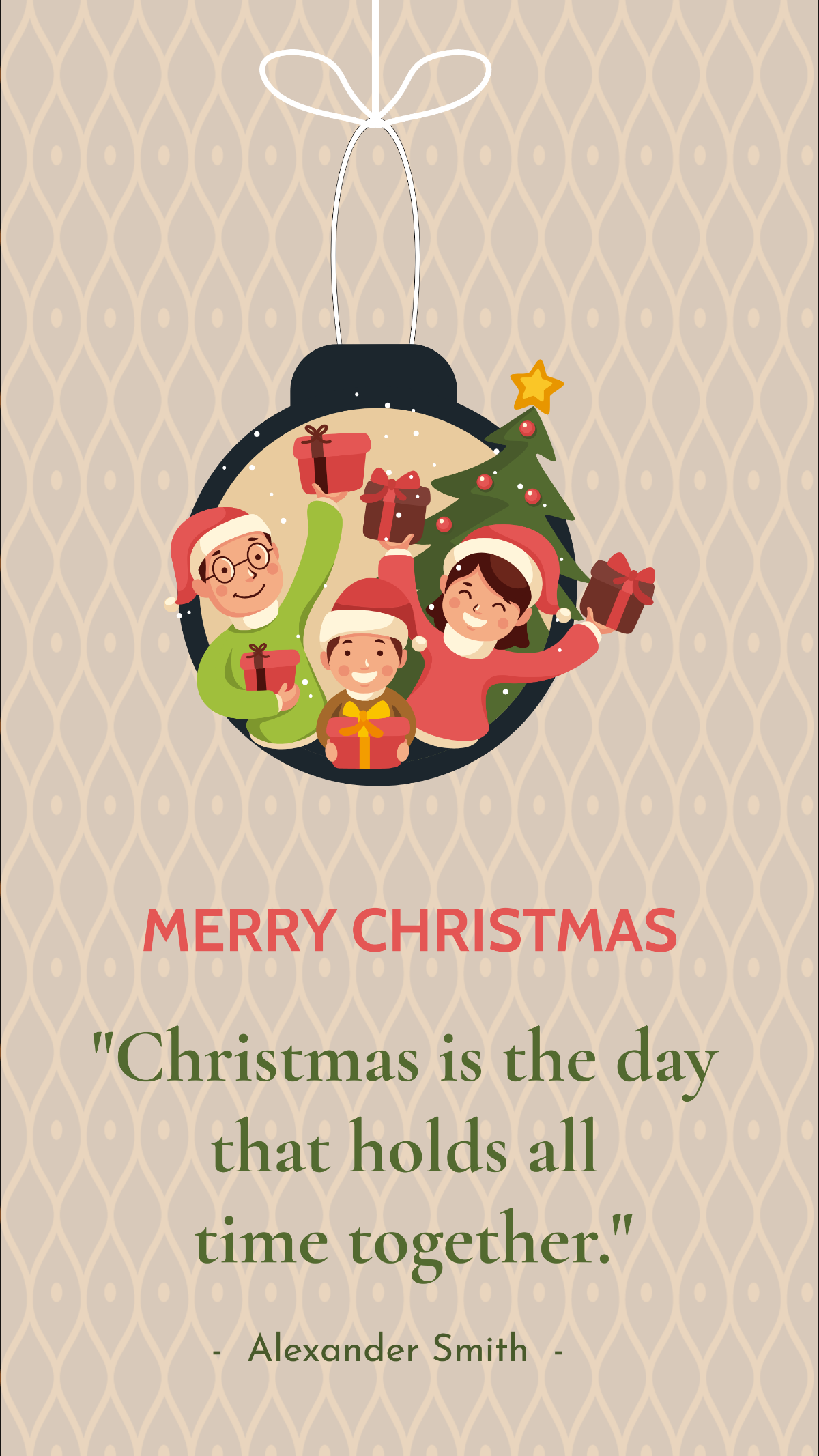 Family Christmas Quote Template