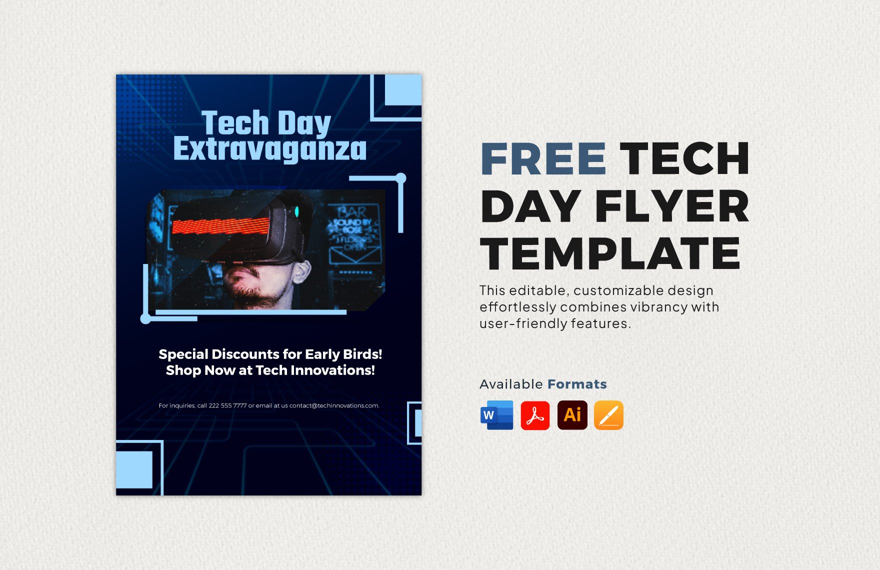 Flyer Template in Apple Pages, Imac