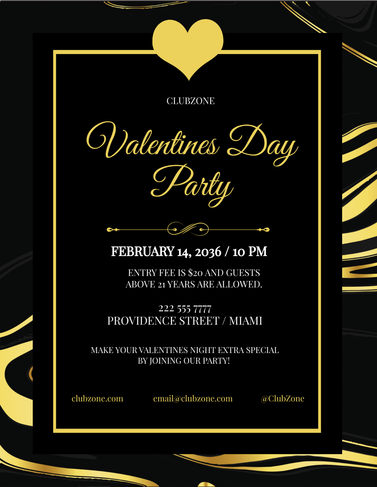 Free Valentines Day Classy Flyer Template