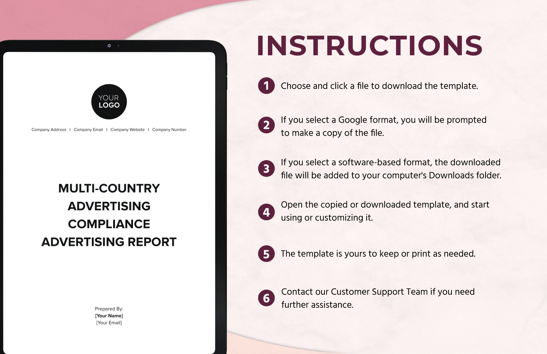 MultiCountry Advertising Compliance Advertising Report Template