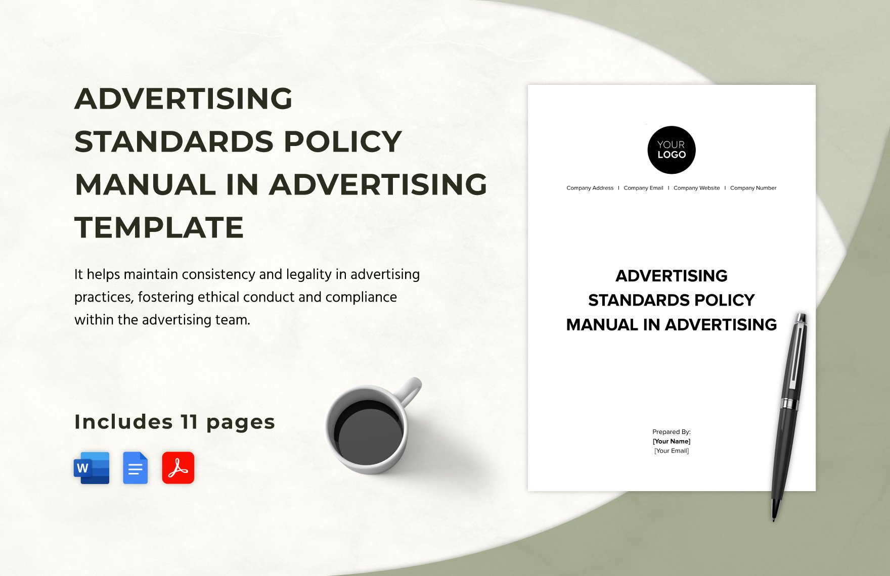 Advertising Standards Policy Manual in Advertising Template