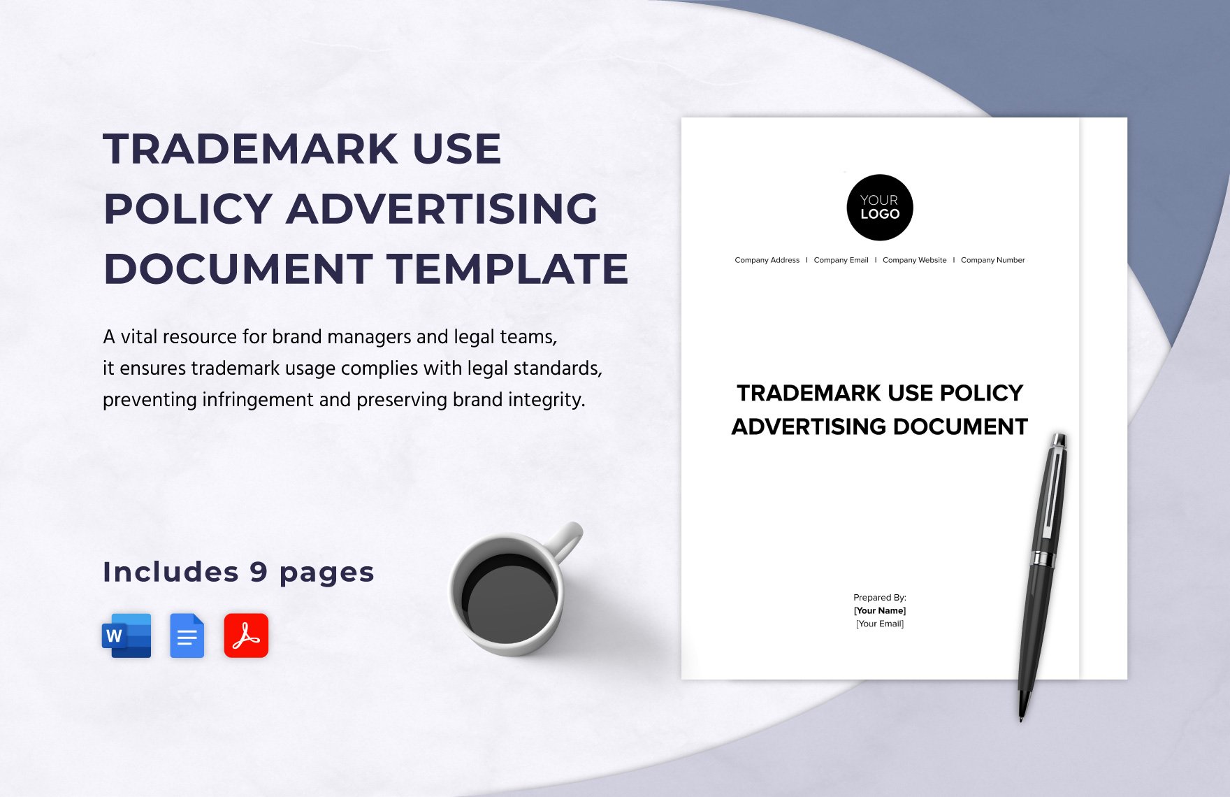 Trademark Use Policy Advertising Document Template