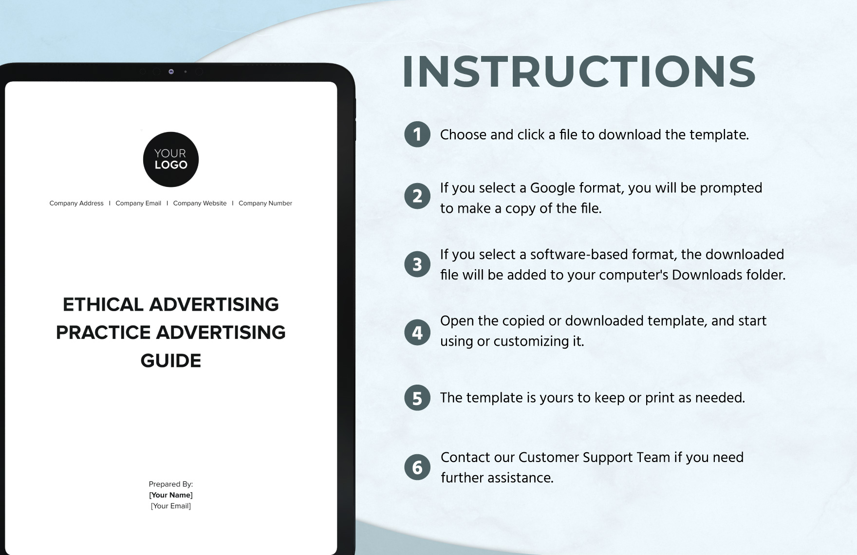 Ethical Advertising Practice Advertising Guide Template