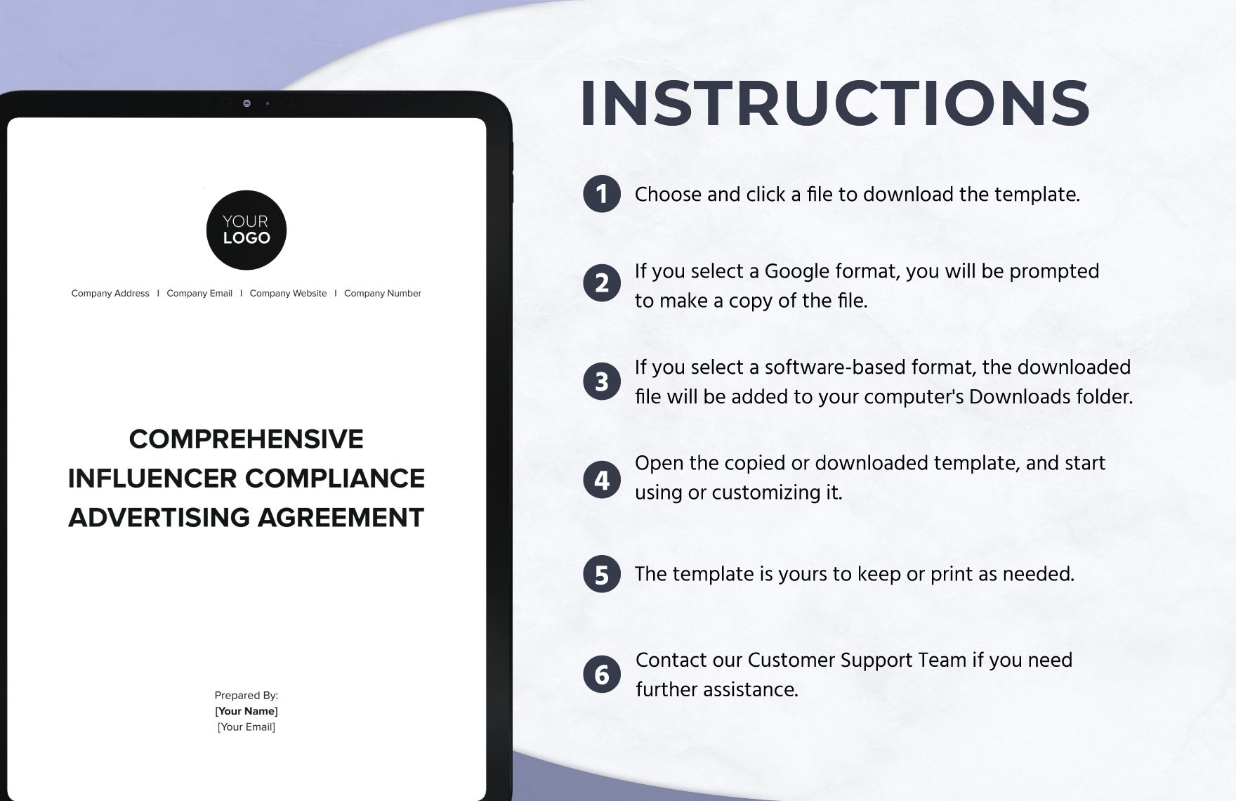 Comprehensive Influencer Compliance Advertising Agreement Template