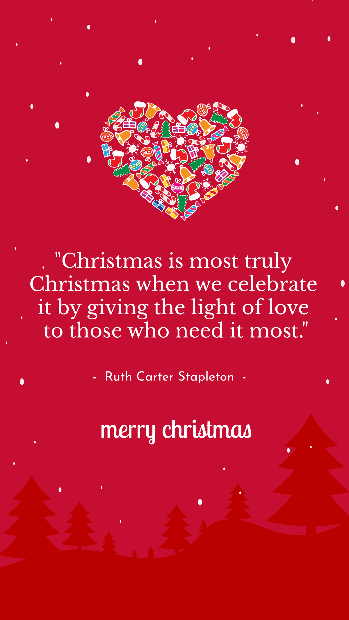 Free Christmas Love Quote Template