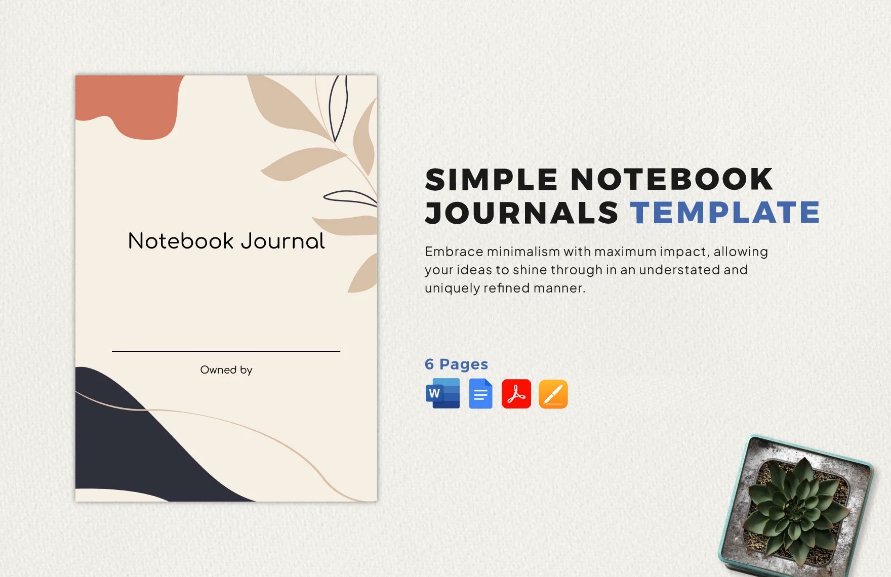 Simple Notebook Journals Template