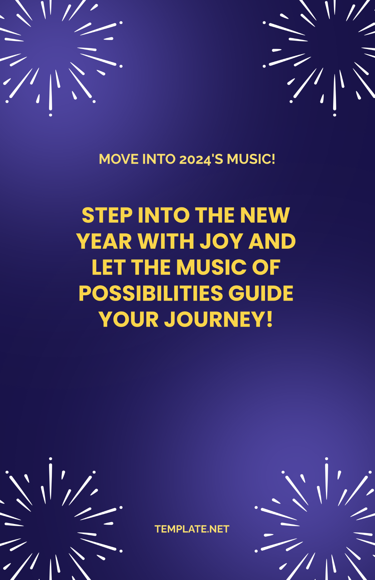Free Simple New Year Poster Template