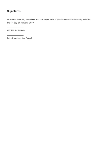 Free Promissory Note For Mortgage Template to Edit Online