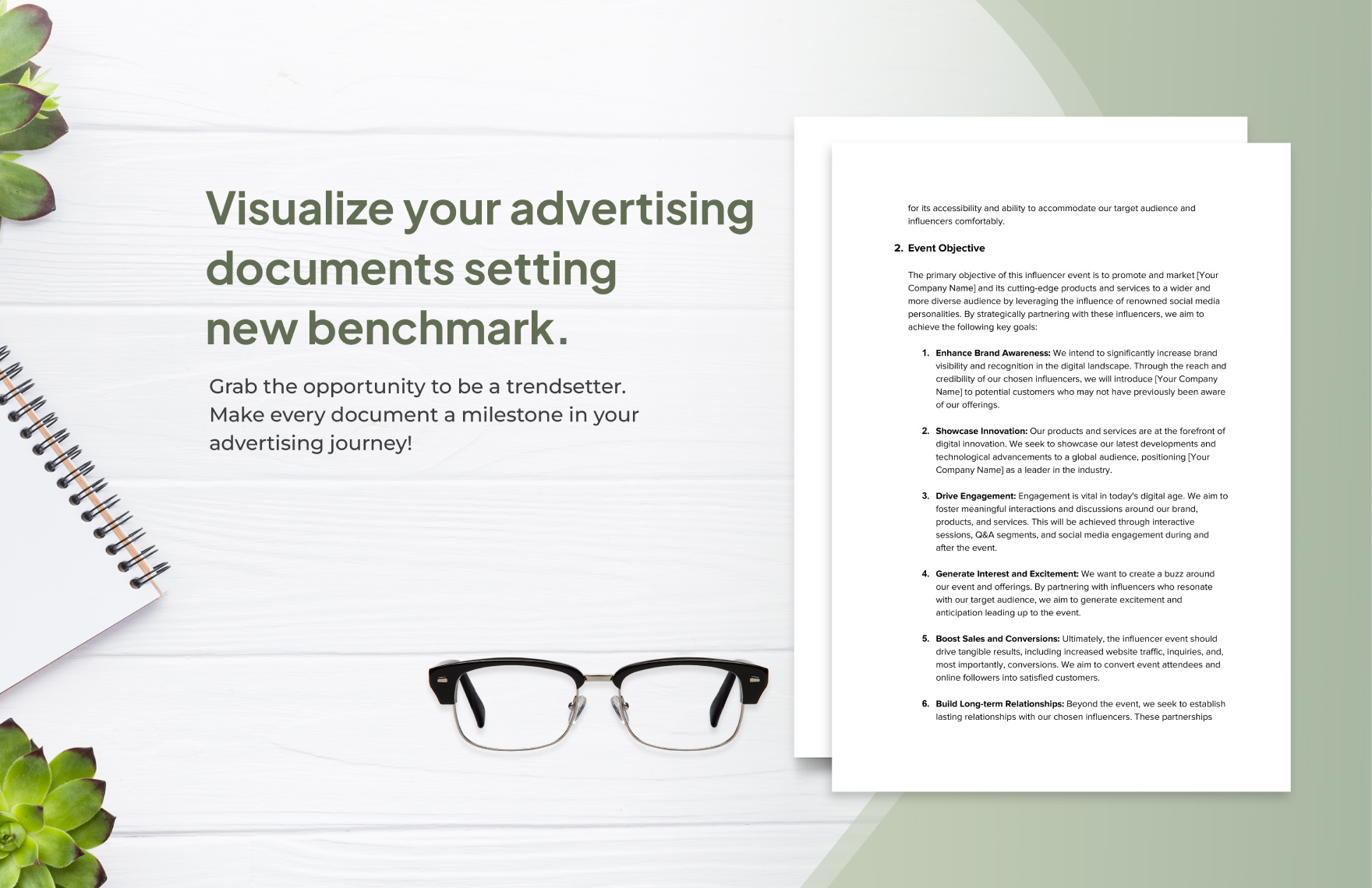 Influencer Event Briefing Advertising Document Template