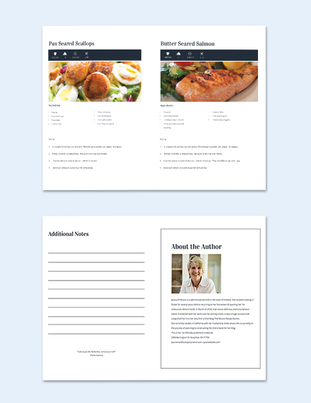 Printable Ebook Cookbook Template