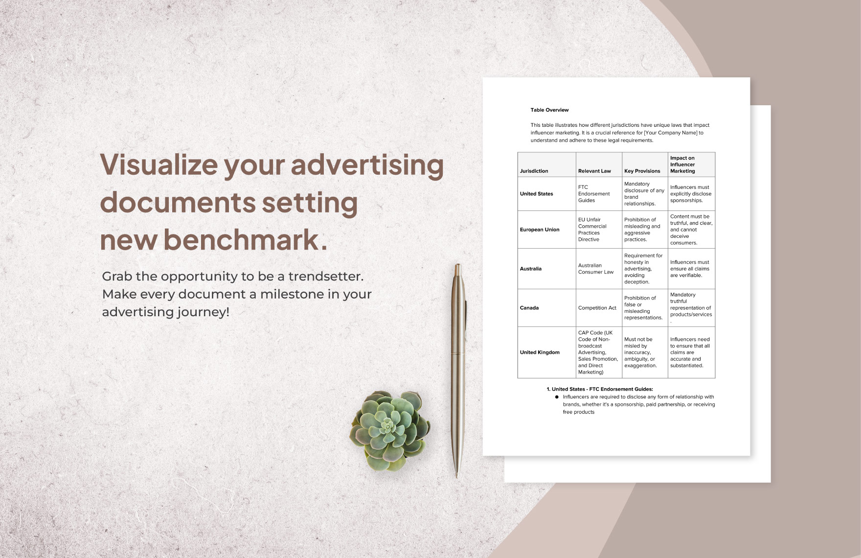 Influencer Legal and Ethical Advertising Guide Template