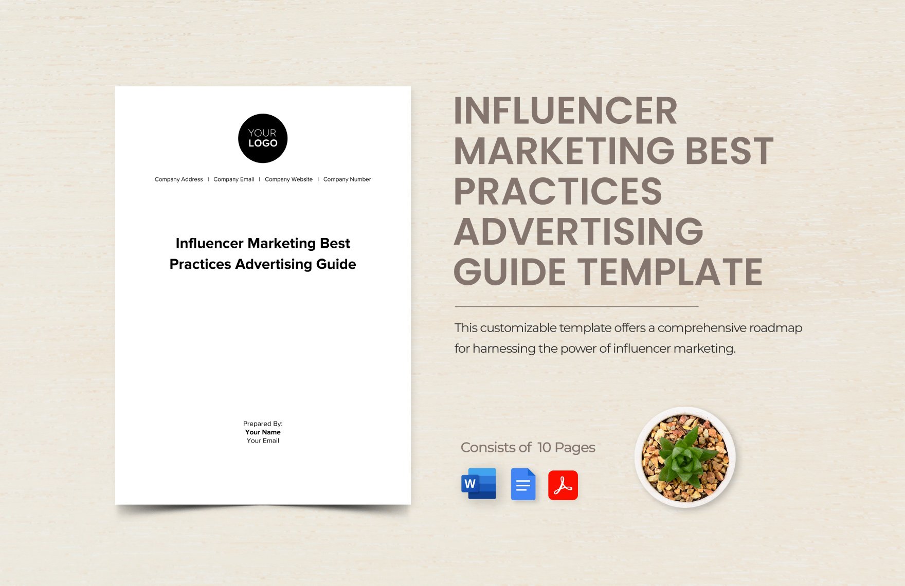 Influencer Marketing Best Practices Advertising Guide Template in Word, Google Docs, PDF
