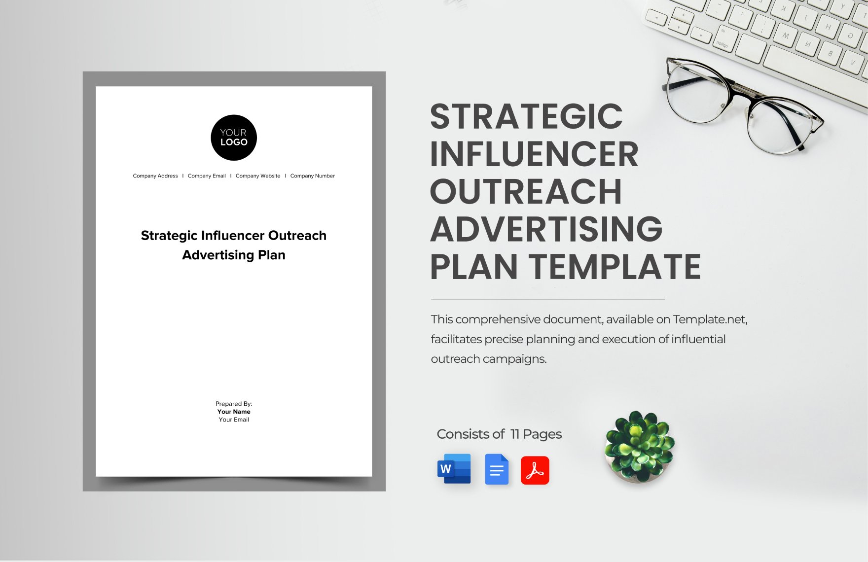 Strategic Influencer Outreach Advertising Plan Template