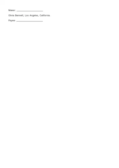 Free Promissory Note for Buying a House Template to Edit Online