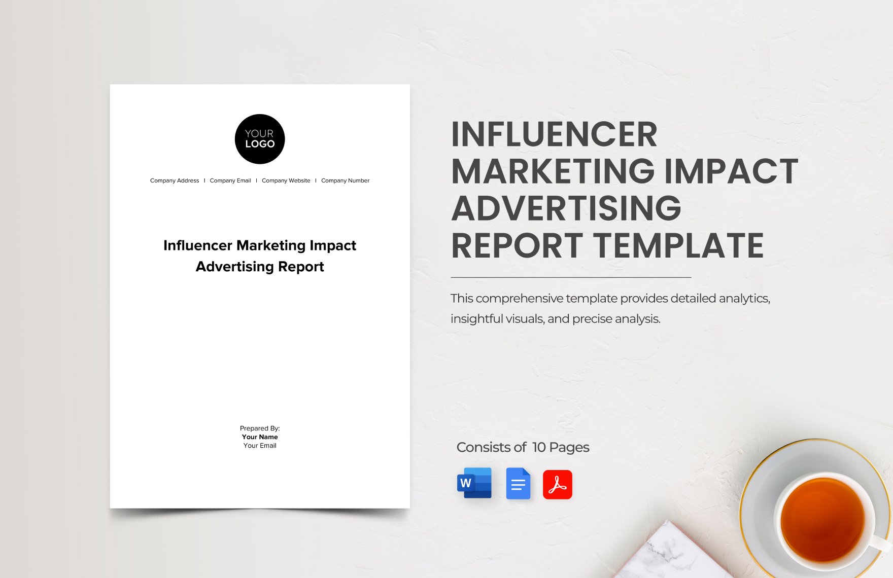 Influencer Marketing Impact Advertising Report Template