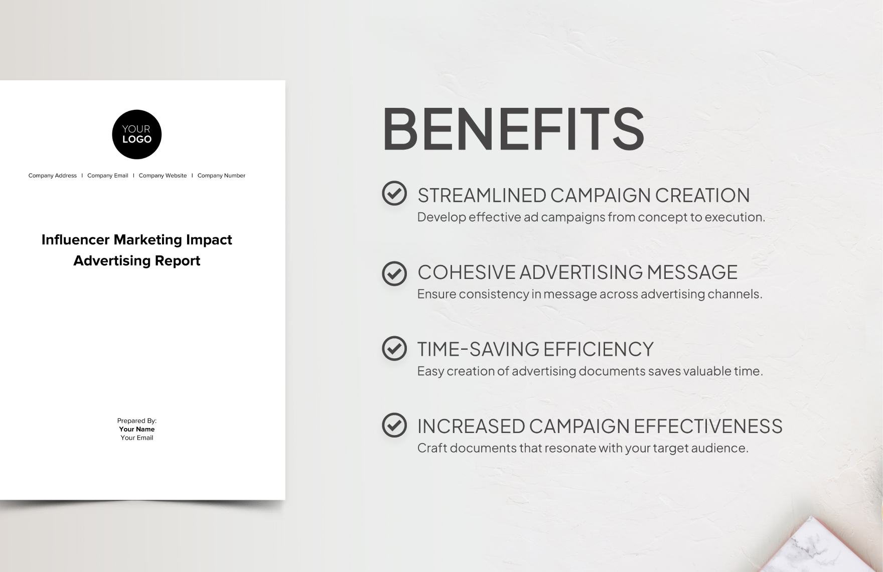 Influencer Marketing Impact Advertising Report Template