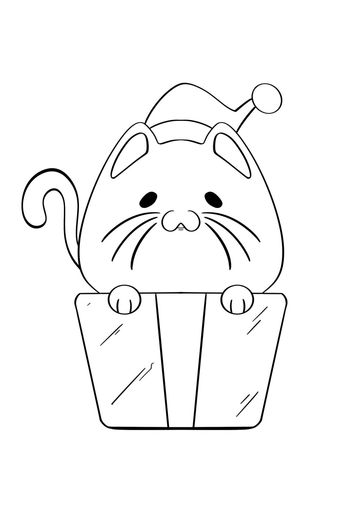 Easy Christmas Drawing Template