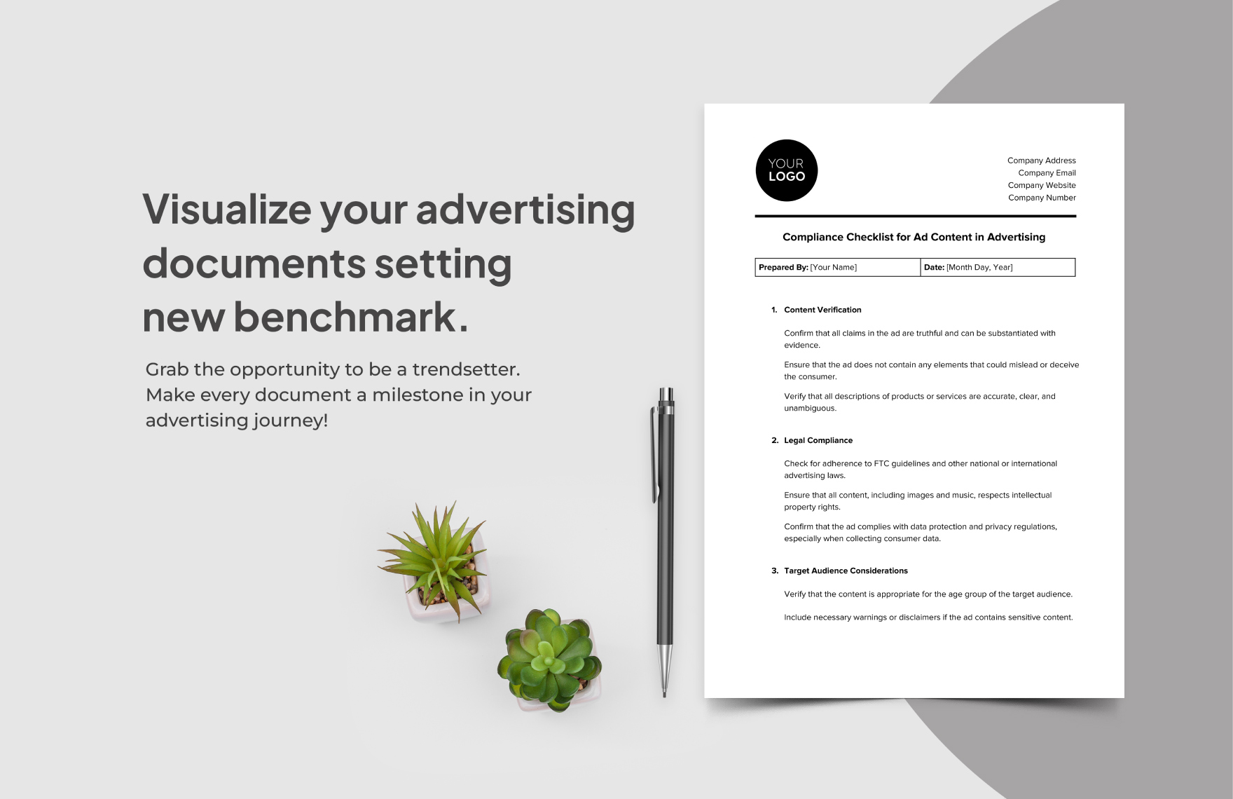 Compliance Checklist for Ad Content in Advertising Template